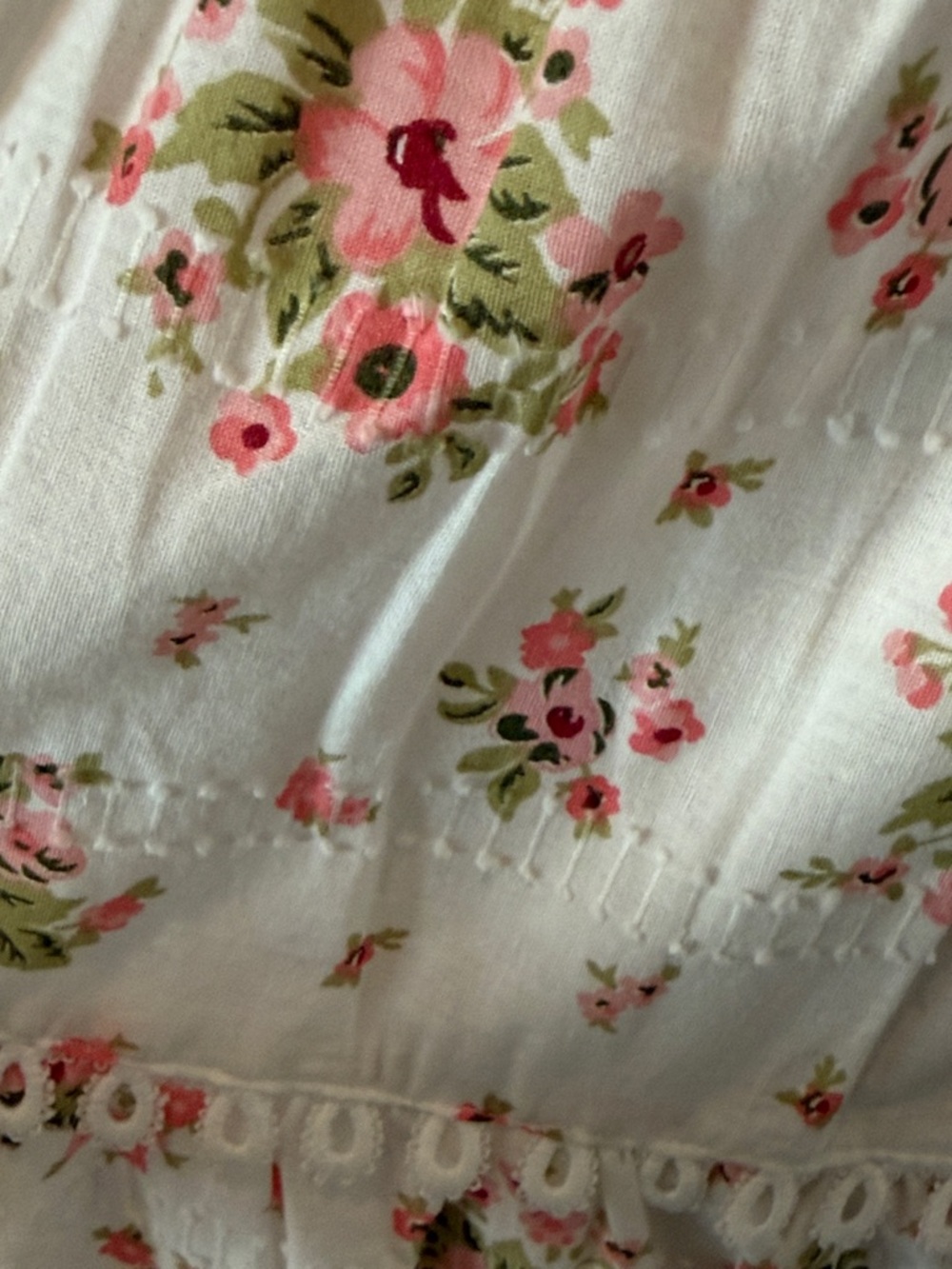 Floral Off-Shoulder Maxi Dress in White with Pink Roses - Picture 3 of 9